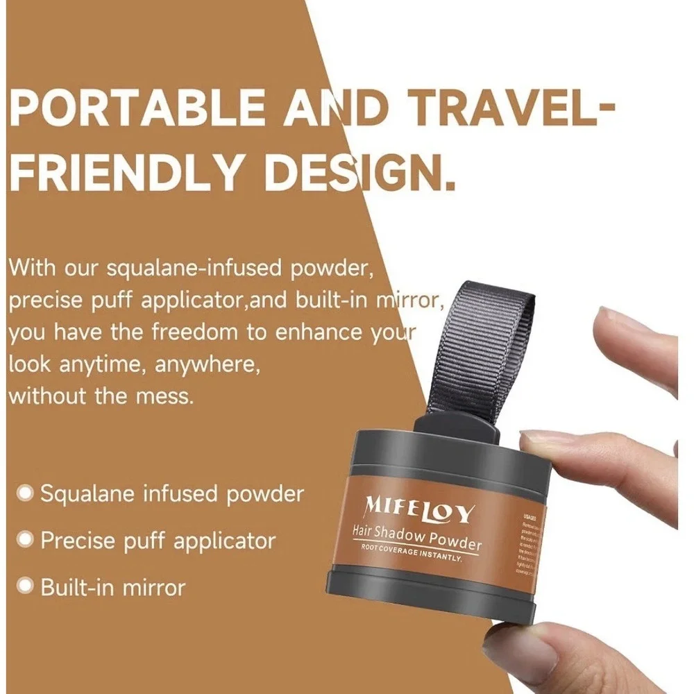 Mifeloy Root Touch Up Hair Line Shadow Powder Cover Up Color‎ #1 Light Brown